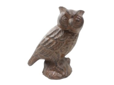 Cast Iron Owl Metal Door Stop 6""