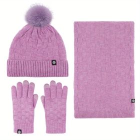 Only Self Pickup-Women's 3-piece Scarf Set -pink