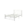 Full Size Unique Flower Sturdy System Metal Bed Frame with Headboard and Footboard