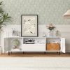 High Gloss Panel Modern TV Console, TV Stand, Entertainment Center with Storage Shelves,TV Cabinet for Living Room, Bedroom