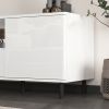 High Gloss Panel Modern TV Console, TV Stand, Entertainment Center with Storage Shelves,TV Cabinet for Living Room, Bedroom