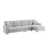 [VIDEO provided] [New] 119*55" Modern Oversized Sectional Sofa,L-shaped Luxury Couch Set with 2 Free pillows