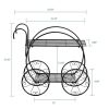 Paint With Handle Cart Shape 2 Layer Plant Stand Black