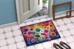 Anemones in Color Doormat Front Door Mat Indoor Outdoor Rugs for Entryway, Non Slip Washable Low Pile, 24H X 36W
