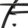 Paint With Handle Cart Shape 2 Layer Plant Stand Black