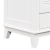 30" Bathroom Vanity with Sink; Bathroom Cabinet with Two Doors and One Drawer; White