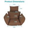 1 set of hanging chair cushions, thickened outdoor/indoor hanging basket swing cushions, hanging egg chair cushions