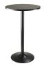 Pub Table Round Black MDF Top with Black leg and base