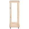 Log Holder with Wheels 30.1"x15.7"x42.5" Solid Wood Pine