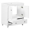 30" Bathroom Vanity with Sink; Combo; Cabinet with Doors and Drawer; Solid Frame and MDF Board; White