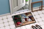 Westie Christmas Cookies Doormat Front Door Mat Indoor Outdoor Rugs for Entryway, Non Slip Washable Low Pile, 24H X 36W