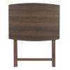 Indoor Oversized Single Folding Tray Table, Espresso, 26" x 23.6" x 17.7"