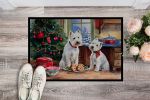 Westie Christmas Cookies Doormat Front Door Mat Indoor Outdoor Rugs for Entryway, Non Slip Washable Low Pile, 24H X 36W