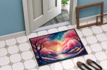 Cherry Blossom in Color Doormat Front Door Mat Indoor Outdoor Rugs for Entryway, Non Slip Washable Low Pile, 24H X 36W