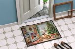 French Bulldog Christmas Cookies Doormat Front Door Mat Indoor Outdoor Rugs for Entryway, Non Slip Washable Low Pile, 24H X 36W