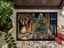 Keeshond Cozy Christmas Doormat Front Door Mat Indoor Outdoor Rugs for Entryway, Non Slip Washable Low Pile, 24H X 36W
