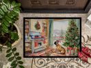 French Bulldog Christmas Cookies Doormat Front Door Mat Indoor Outdoor Rugs for Entryway, Non Slip Washable Low Pile, 24H X 36W