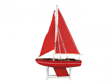 Wooden It Floats Ruby Compass Model Sailboat 12""