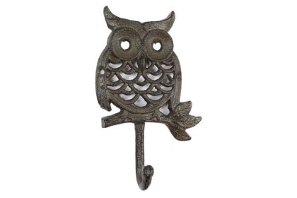 Cast Iron Owl Hook 6""