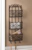 Vintage Charm Triple Wall Rack - Rustic Home Decor Organizer