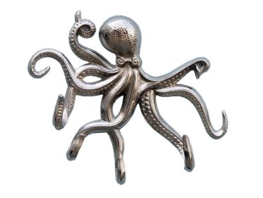 Chrome Octopus with Tentacle Hooks 11""