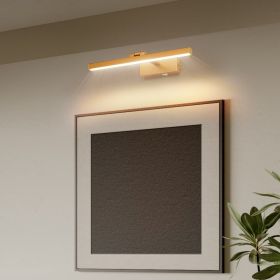 16inch Bathroom Light Fixtures Over Mirror Modern Dimmable LED Vanity Light For Bathroom Wall Lighting (Color: Gold)