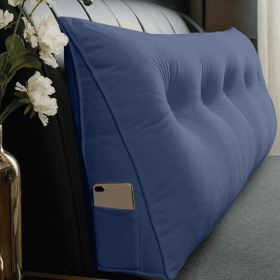 Triangle Reading Cushion With A Button- (Option: blue)