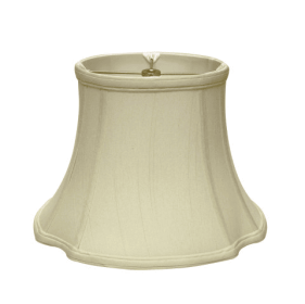 Slant Inverted Corner Oval Softback Lampshade With Washer Fitter, Egg (Color: White)