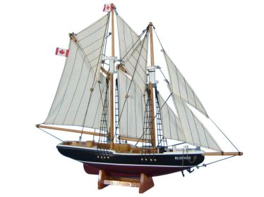 Wooden Bluenose Model Sailboat Decoration (Option: 17"")