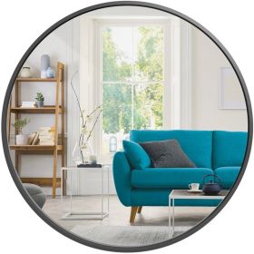 36 Inch Round Bathroom Vanity Wall Mirror Frame (Finish: Matte Black)