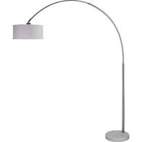 Modern 81-inch Tall Arch Floor Lamp with Shade and Marble Base (Option: White Drum)