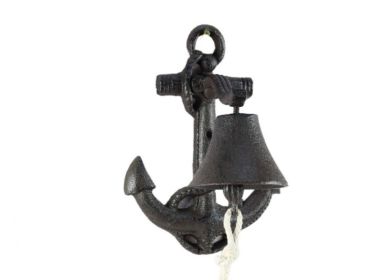Cast Iron Wall Anchor Bell 8"" (Option: Mounted)