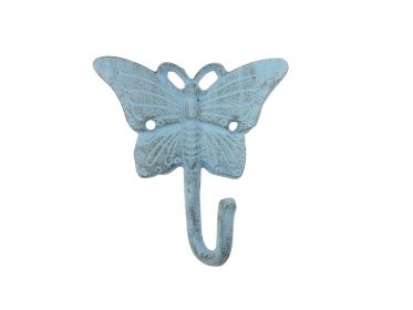 Rustic Light Blue Cast Iron 6"" (Option: Butterfly Hook)