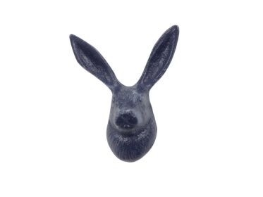Rustic Dark Blue Cast Iron Decorative Hook (Option: 6""Rabbit)