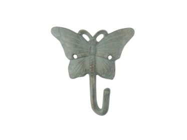 Antique Seaworn Bronze Cast Iron 6"" (Option: Butterfly Hook)