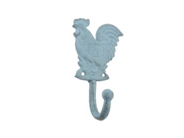 Rustic Light Blue Cast Iron (Option: Rooster Hook 7"")