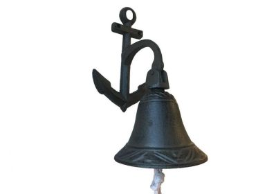 Cast Iron Wall Anchor Bell 8"" (Option: Hanging)