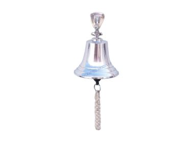 Chrome Hanging Ship's Bell (size: 6"")