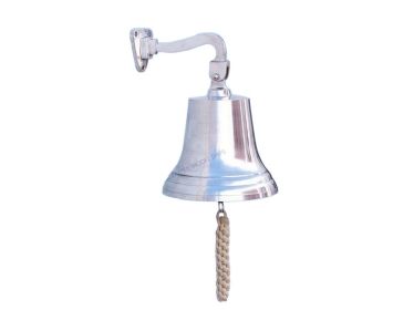 Chrome Hanging Ship's Bell (size: 15"")