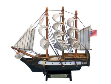 Wooden USS Constitution Tall Model Ship (size: 7"")