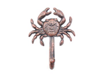Rustic Copper Cast Iron (Option: Wall Mounted Crab Hook 5"")