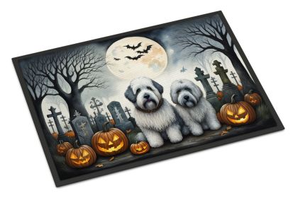 NEW Doormat Front Door Mat Indoor Outdoor Rugs for Entryway, Non Slip Washable Low Pile, 18H X 27W (Option: Old English Sheepdog Spooky Halloween)