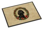 Poodle Christmas Doormat Front Door Mat Indoor Outdoor Rugs for Entryway, Non Slip Washable Low Pile, 24H X 36W
