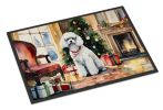 Poodle Christmas Doormat Front Door Mat Indoor Outdoor Rugs for Entryway, Non Slip Washable Low Pile, 24H X 36W