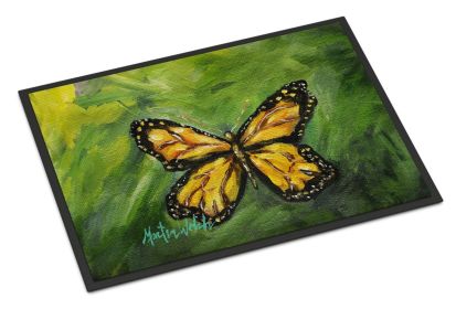 Doormat Front Door Mat Indoor Outdoor Rugs for Entryway, Non Slip Washable Low Pile, 24H X 36W (Option: Monarch Glover Fly Butterfly)