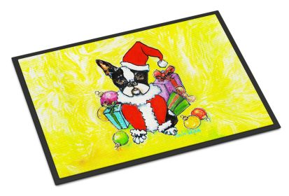 Doormat Front Door Mat Indoor Outdoor Rugs for Entryway, Non Slip Washable Low Pile, 24H X 36W (Option: Boston Terrier Stinker That Stole Christmas)