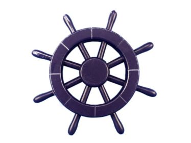 Dark Blue Decorative Ship Wheel (size: 12"")