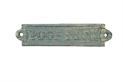 Antique Seaworn Bronze Cast Iron 6"" (Option: Poop Deck Sign)