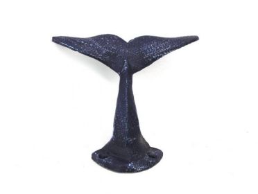 Rustic Dark Blue Cast Iron Decorative Hook (Option: 5""Whale Tail)