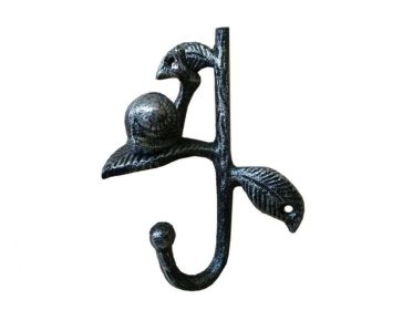 Rustic Silver Cast Iron Decorative (Option: Snail Hook 6"")